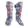 Fighter Shinguards Thai Ergo - Grey Camo, FSG-004GCR