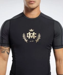 Reebok Combat CMG Rash Guard - Black, FM1494 Rash Guards