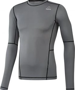 Reebok LS Compression Tee, BK4179 Workout T-Shirts