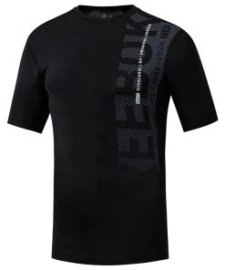 Reebok Training T-Shirts Workout Graphic Compression Tee - Black, EC0960