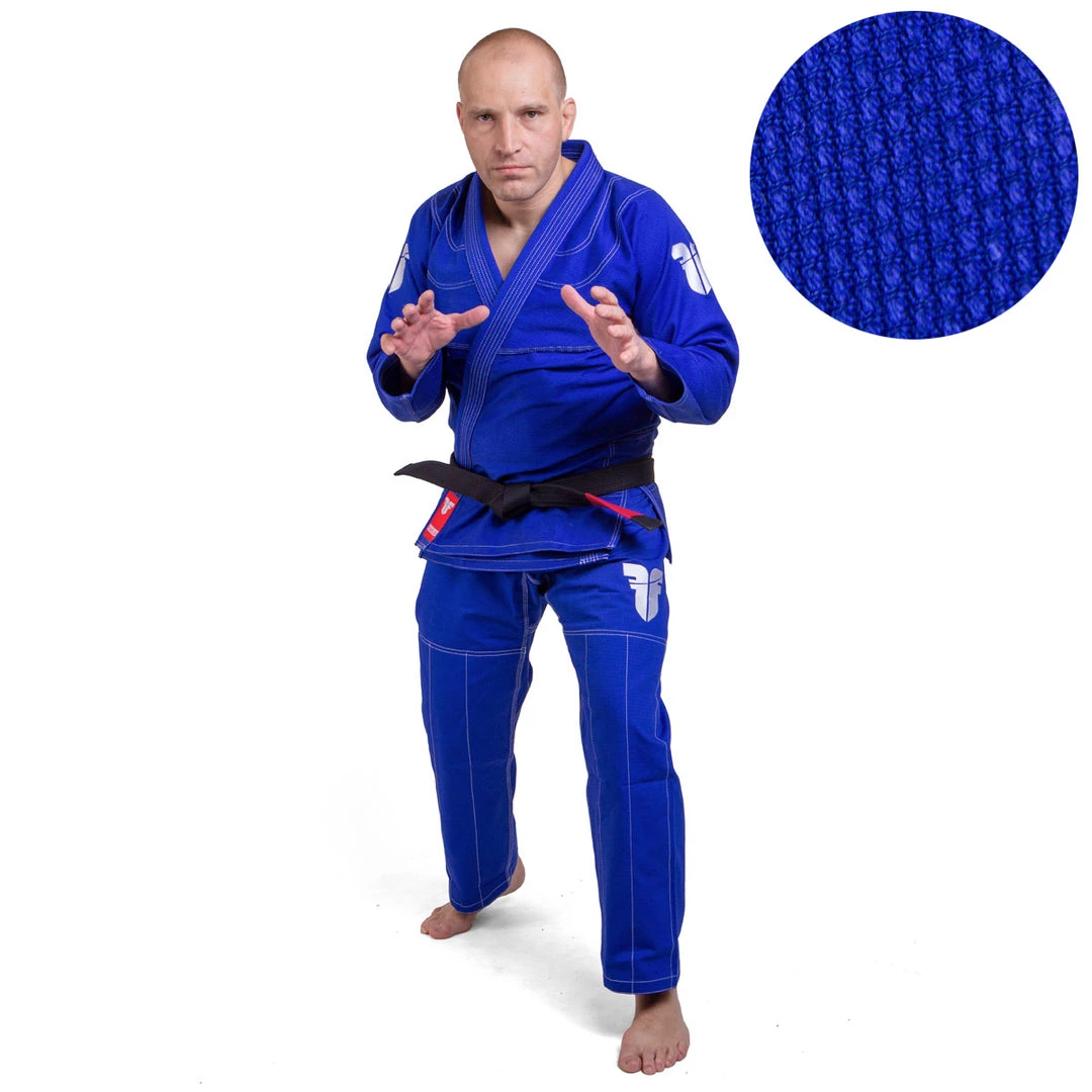 Fighter BJJ Kimono Rice Straw - Blue, BJJBLU-07 BJJ Uniforms 3 Fighter BJJ Kimono Rice Straw - Blue, BJJBLU-07 BJJ Uniforms