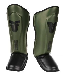 PROTECTION Fighter Shinguards Thai Classic - Khaki/black, JE1573GNB