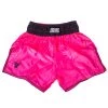 K1 & Thai Shorts Fighter Thai Trunks Bangkok Plain - Pink/black, FP06