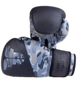 Fighter Boxing Gloves SPLIT- Gray Camo/black, FBG-001C