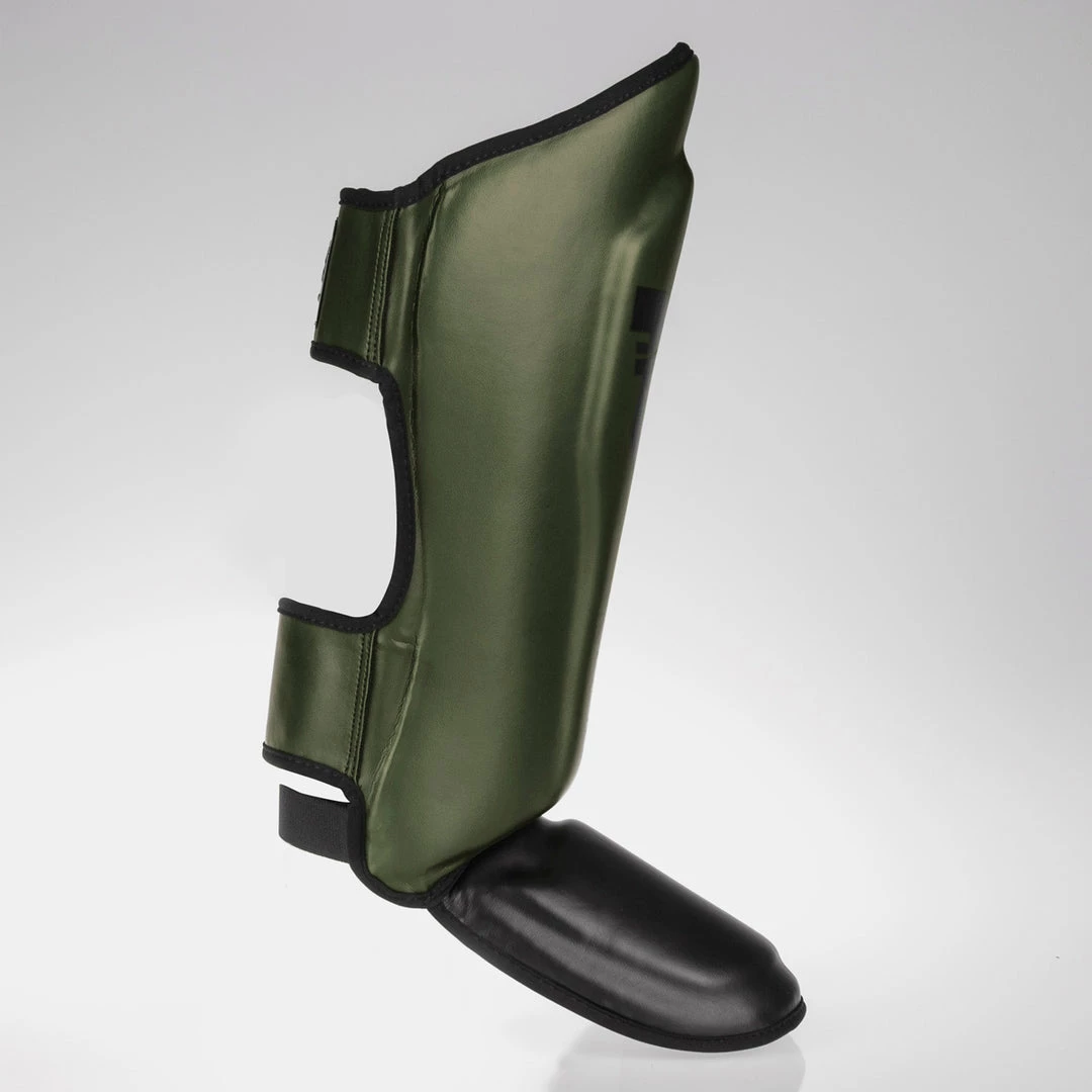 PROTECTION Fighter Shinguards Thai Classic - Khaki/black, JE1573GNB 6 PROTECTION Fighter Shinguards Thai Classic - Khaki/black, JE1573GNB