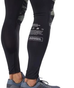 Reebok Crossfit Compression Tights - Black/green, DP4569 Pants