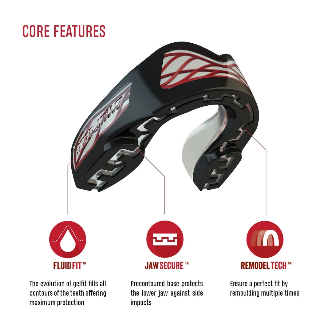 SAFE JAWZ SAFEJAWZ Nitro Mouthguard - Black/red PROTECTION 4 SAFE JAWZ SAFEJAWZ Nitro Mouthguard - Black/red PROTECTION