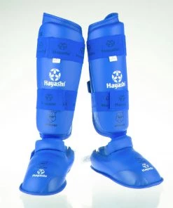 Hayashi Karate Kickprotector - Instep And Shin WKF - Blue, 343-6N