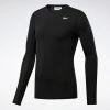 Workout T-Shirts Reebok Wor Compr Lo Sleeve Solid - Black, FP9105
