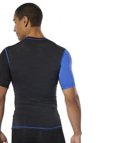 Training T-Shirts Reebok Compression T-shirt - Blue/black, DU3955 14 Training T-Shirts Reebok Compression T-shirt - Blue/black, DU3955
