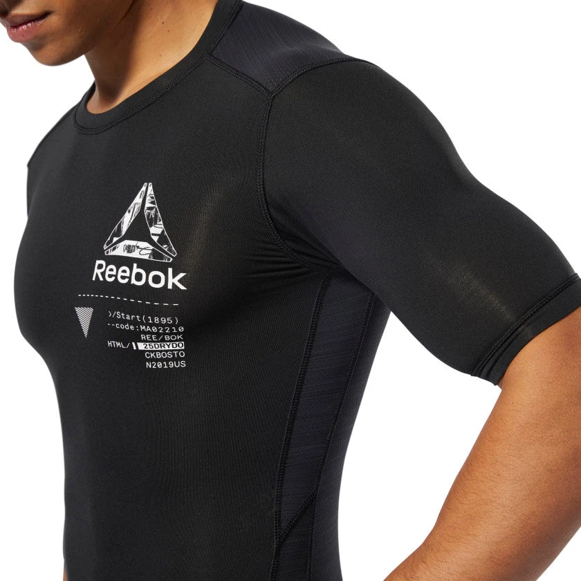 Reebok Graphic Compression Tee - Black, DP6560 8 Reebok Graphic Compression Tee - Black, DP6560