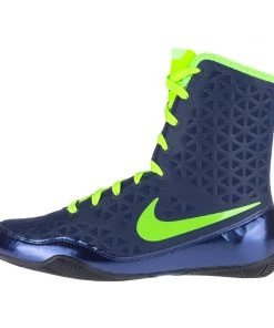 Nike KO Boxing Shoes - Blue/neon Green, 839421413