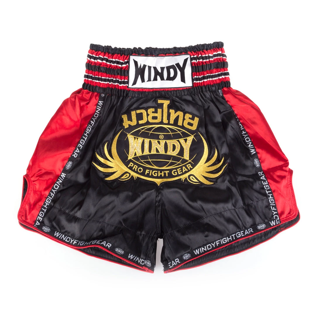 Windy Thai Trunks - Black/red/gold, BSW-BLK-GL 3 Windy Thai Trunks - Black/red/gold, BSW-BLK-GL