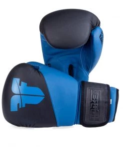 Fighter Boxing Gloves SPLIT- Matt Blue/black, FBG-001BBL
