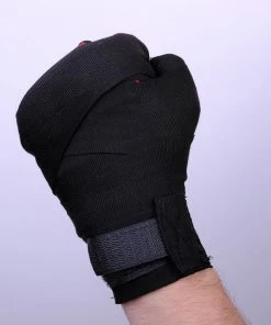 GLOVES Fighter Strap Gel Hand-Wraps - Black/grey, FGW-001BG