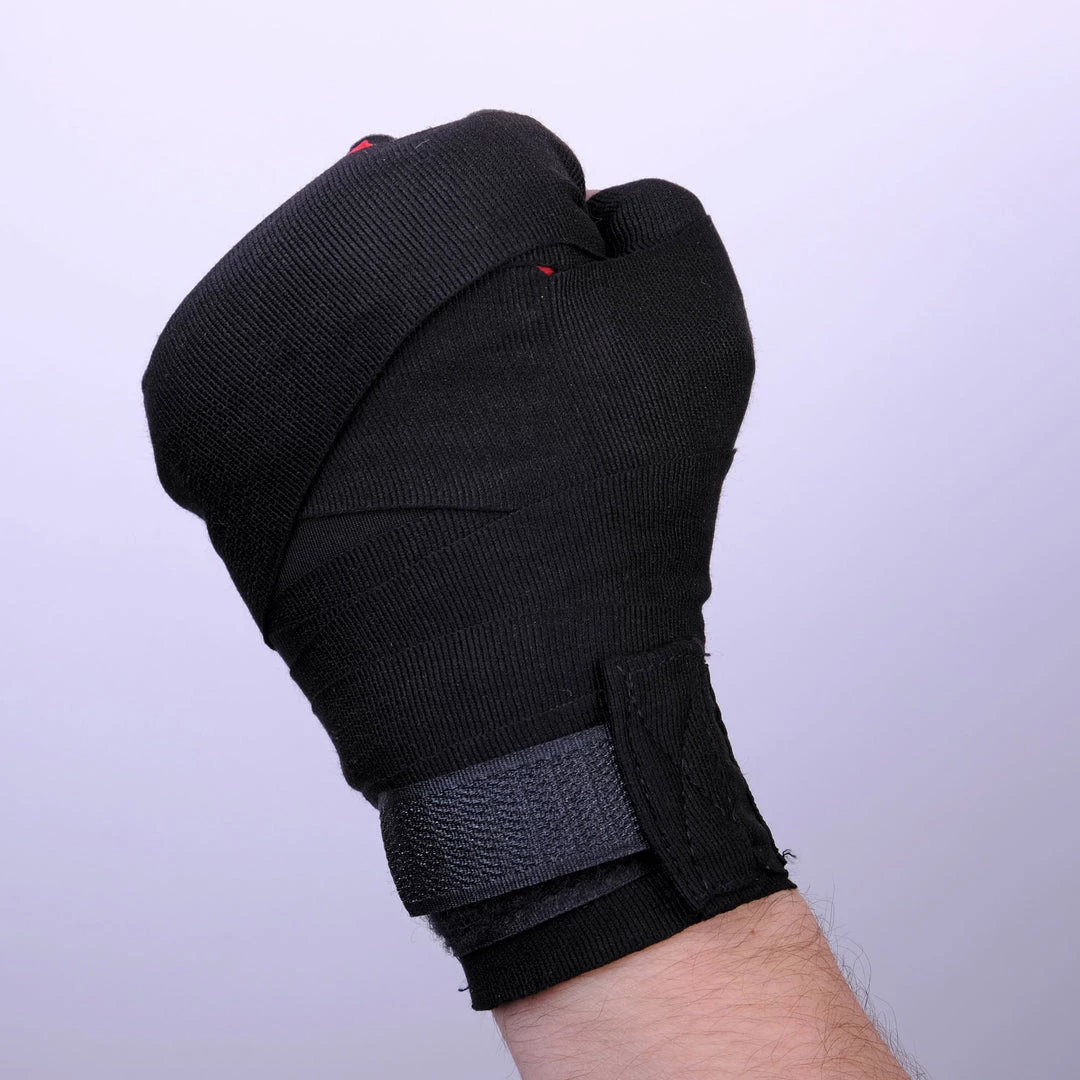 Fighter Strap Gel Hand-Wraps - Black/red, FGW-001BR 6 Fighter Strap Gel Hand-Wraps - Black/red, FGW-001BR