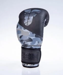 Fighter Boxing Gloves SPLIT- Gray Camo/black, FBG-001C