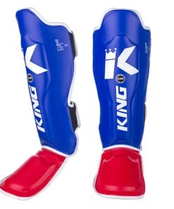 King Professional Shin Guards - Blue/white, SGKNL-BLU-WHI