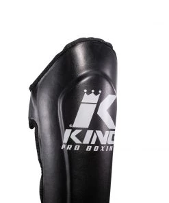 King Pro Boxing Shin Guards - Black/white PROTECTION