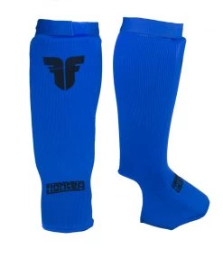 PROTECTION Fighter Shin Instep Guard Competition - Blue, FSG-03BL