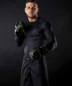 Rash Guard Fighter - Life Is A Fight - Grey, FRG-13 18 Rash Guard Fighter - Life Is A Fight - Grey, FRG-13