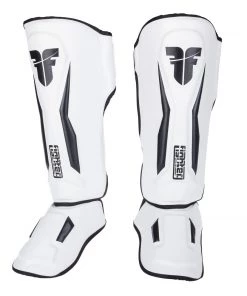 Fighter Shinguards Thai Ergo - White, FSG-004WB