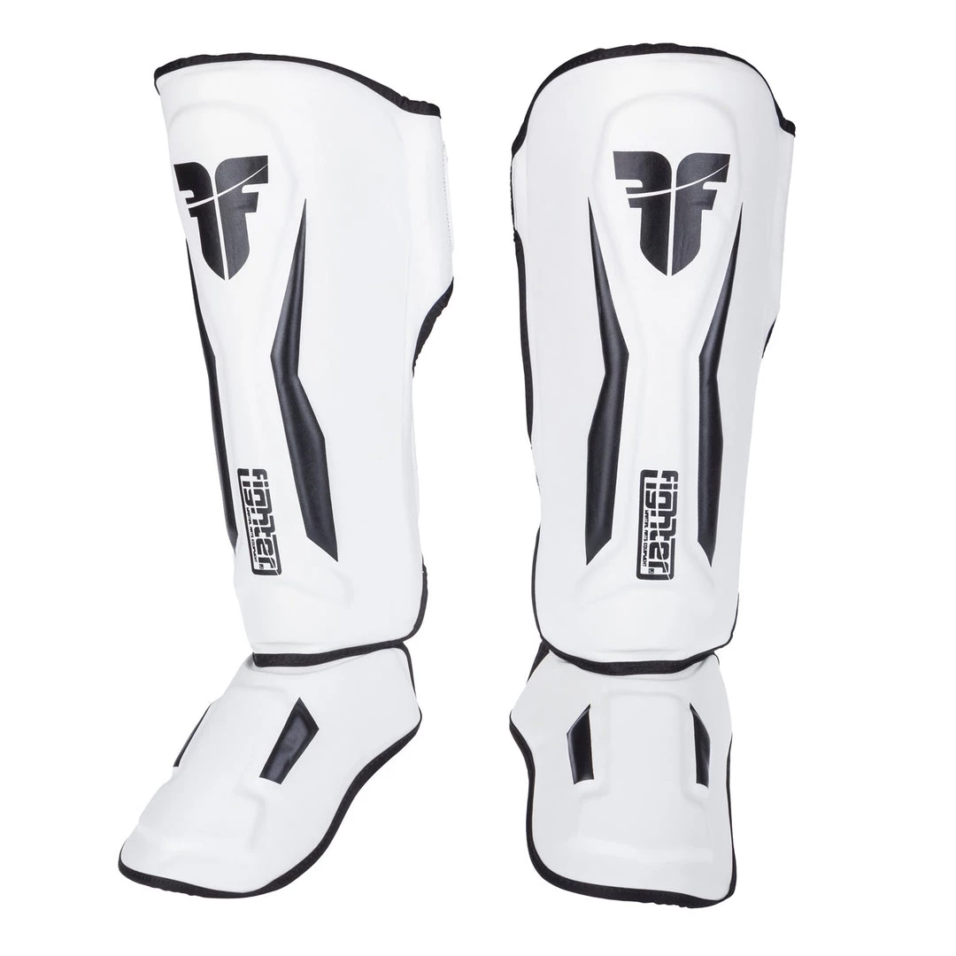 Fighter Shinguards Thai Ergo - White, FSG-004WB 3 Fighter Shinguards Thai Ergo - White, FSG-004WB