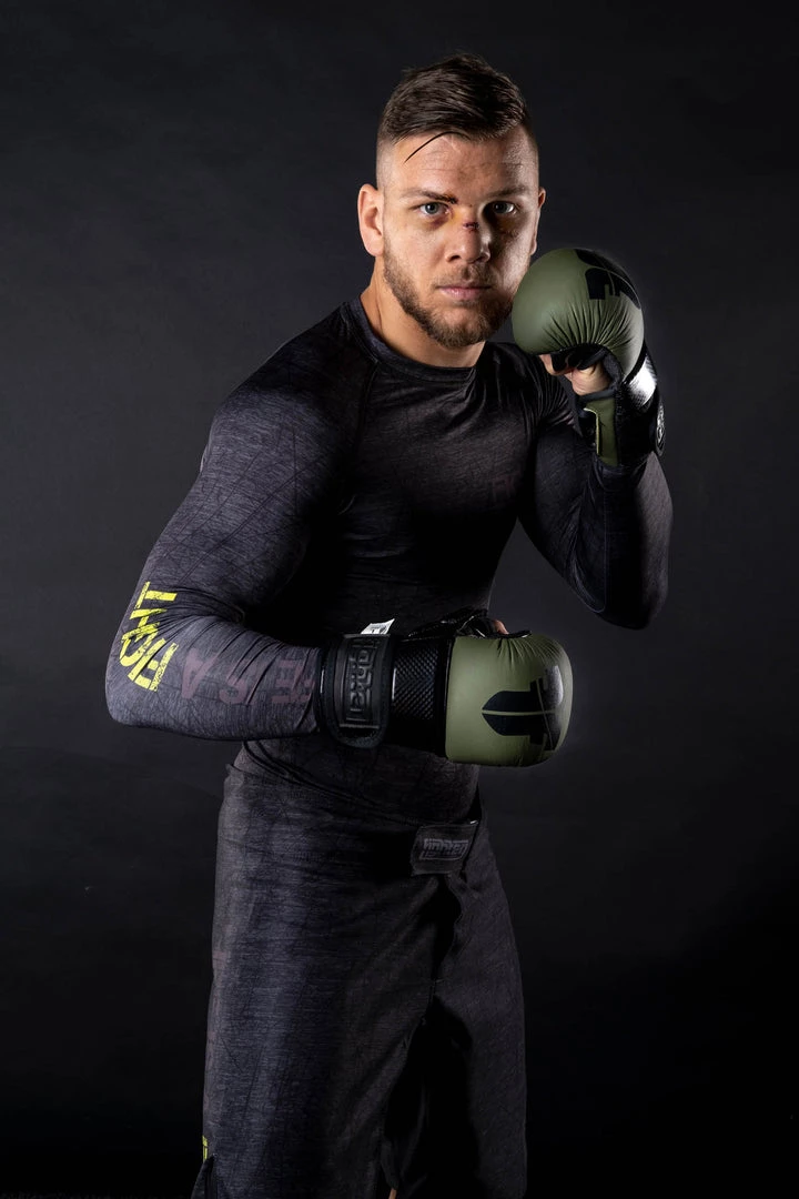 Rash Guard Fighter - Life Is A Fight - Grey, FRG-13 12 Rash Guard Fighter - Life Is A Fight - Grey, FRG-13