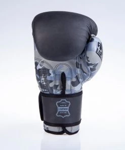 Fighter Boxing Gloves SPLIT- Gray Camo/black, FBG-001C