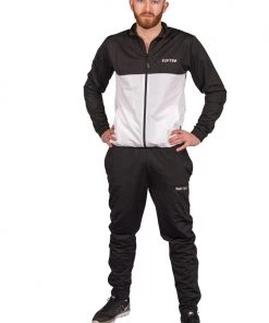 Tracksuits Fitness Suit TOP TEN Slim Fit - Black/white, 7721-91