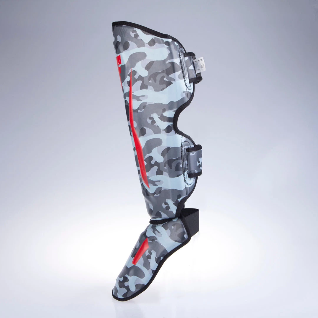 Fighter Shinguards Thai Ergo - Grey Camo, FSG-004GCR 6 Fighter Shinguards Thai Ergo - Grey Camo, FSG-004GCR
