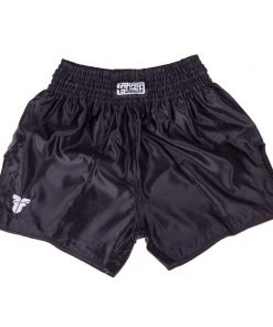 Fighter Thai Trunks Bangkok Plain - Black, FP04
