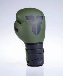 Fighter Boxing Gloves Sparring - Matt Khaki/black, FBG-002KB