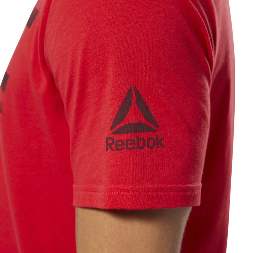 Reebok UFC Fan Gear Logo Tee - Red, DU4585 4 Reebok UFC Fan Gear Logo Tee - Red, DU4585