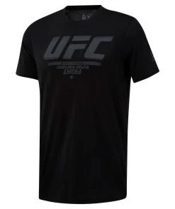 T-Shirts Reebok UFC Fan Gear Logo Tee - Black, DQ2007