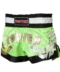TOP TEN Thai Shorts - Neon-green, 1862-5 K1 & Thai Shorts