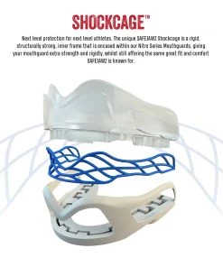 SAFE JAWZ PROTECTION SAFEJAWZ Nitro Mouthguard - White/blue 12 SAFE JAWZ PROTECTION SAFEJAWZ Nitro Mouthguard - White/blue