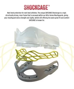 SAFE JAWZ SAFEJAWZ Nitro Mouthguard - Grey/yellow PROTECTION