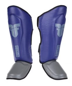 Fighter Shinguards Thai Classic - Blue/grey, JE1573BLG PROTECTION