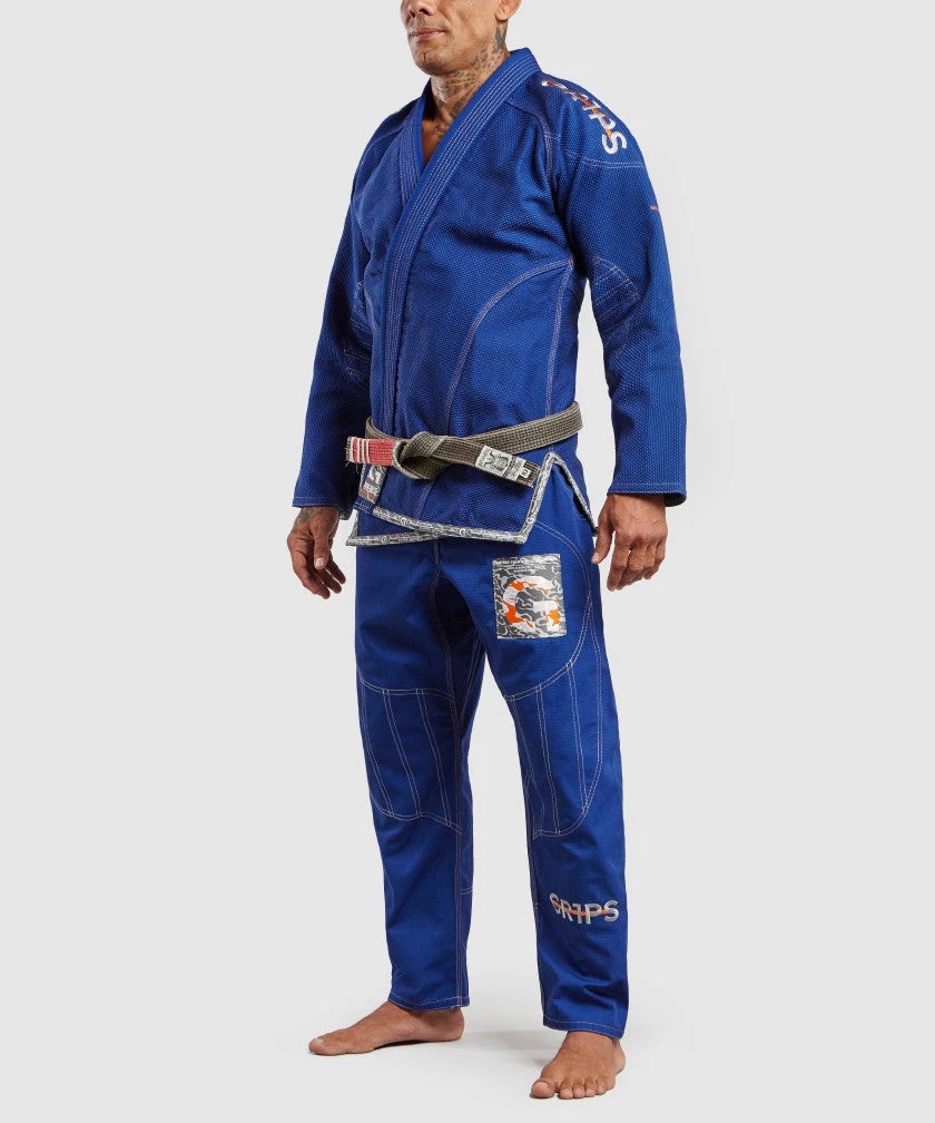 Grips Armadura 2.0 BJJ Kimono Camo - Blue, G10129-BLU 11 Grips Armadura 2.0 BJJ Kimono Camo - Blue, G10129-BLU
