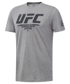 Reebok UFC Logo Tee - Grey, DU4583 T-Shirts