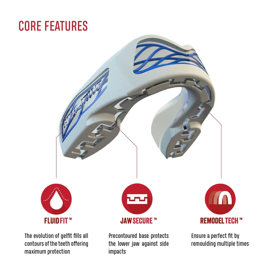 SAFE JAWZ PROTECTION SAFEJAWZ Nitro Mouthguard - White/blue 5 SAFE JAWZ PROTECTION SAFEJAWZ Nitro Mouthguard - White/blue
