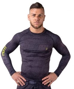 Rash Guard Fighter - Life Is A Fight - Grey, FRG-13