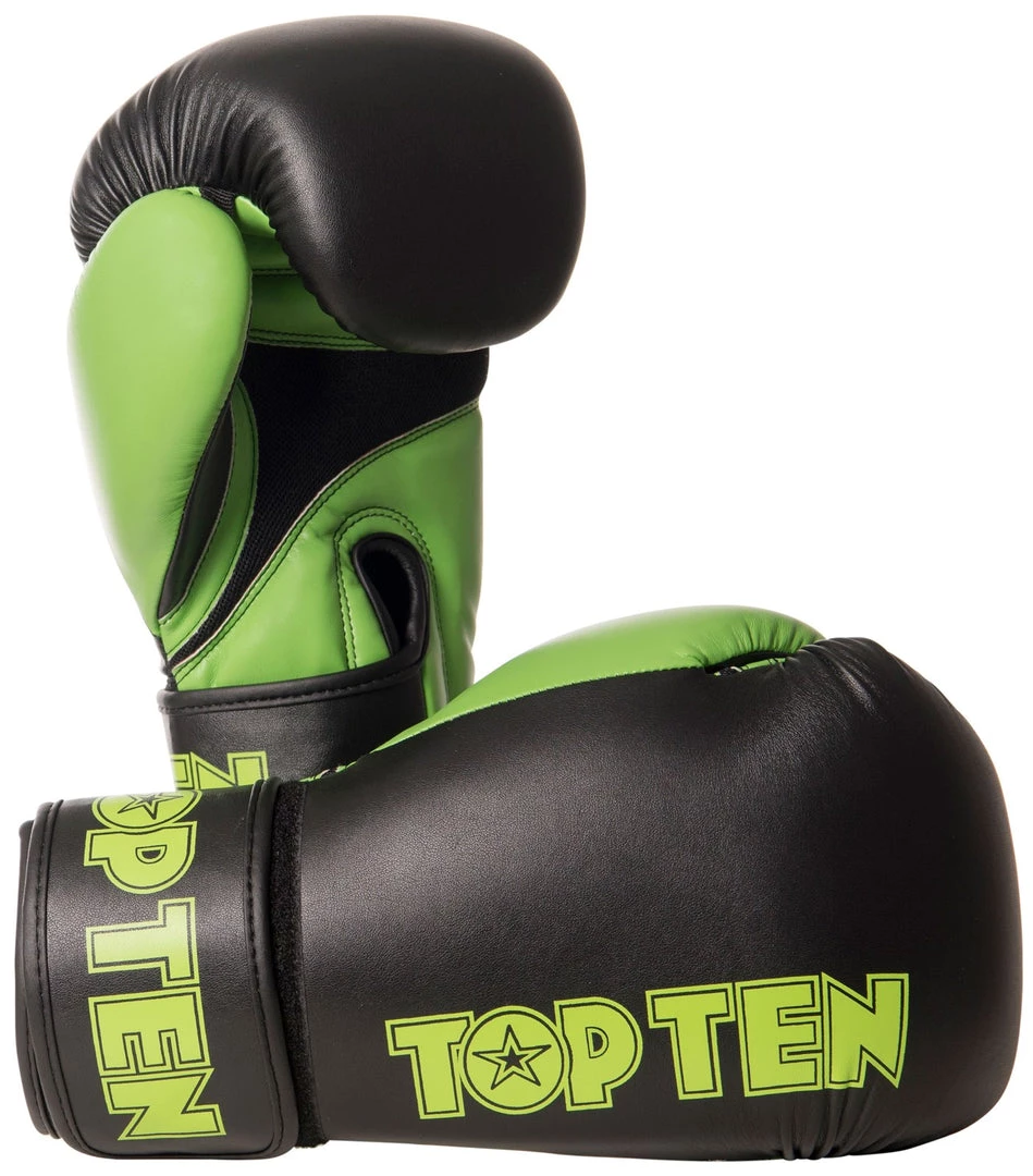Boxing Gloves TOP TEN XLP - Black/green, 2268-95 3 Boxing Gloves TOP TEN XLP - Black/green, 2268-95