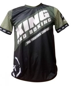 Training T-Shirts King ProBoxing Training T-shirt Star Vintage Stone - Black/khaki, TTEE02-BLK/KHA