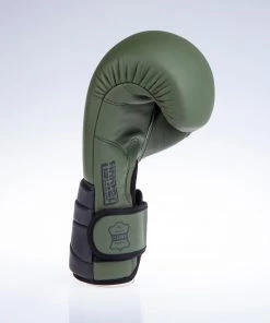 Fighter Boxing Gloves Sparring - Matt Khaki/black, FBG-002KB