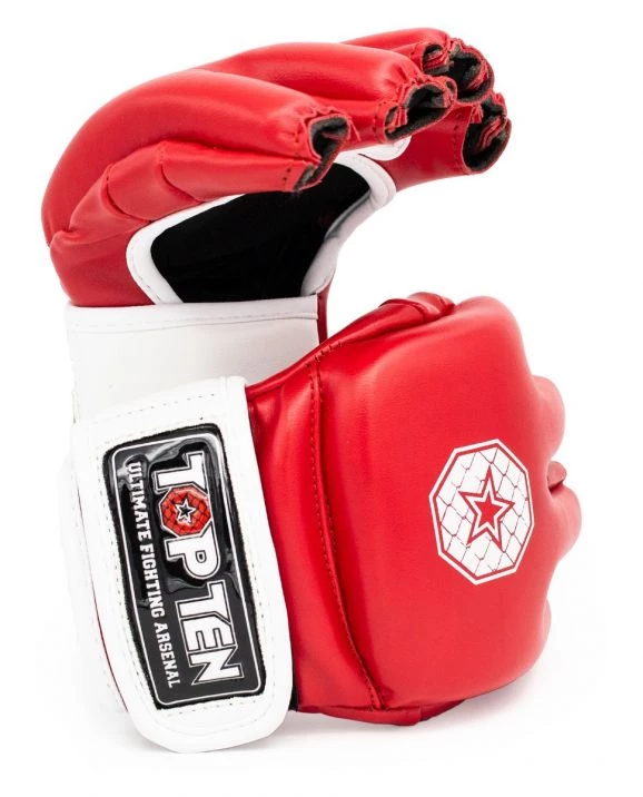 Top Ten MMA Gloves Striking C-Type - Red/white, 23351-41 3 Top Ten MMA Gloves Striking C-Type - Red/white, 23351-41