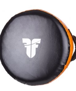 Fighter Round Shield - Black/orange, FKSH-08 TRAINING