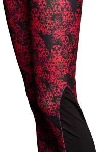 Hayashi Flowers Leggings - Red/black