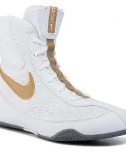 Nike Machomai 2 Boxing Shoes - White/gold 14 Nike Machomai 2 Boxing Shoes - White/gold